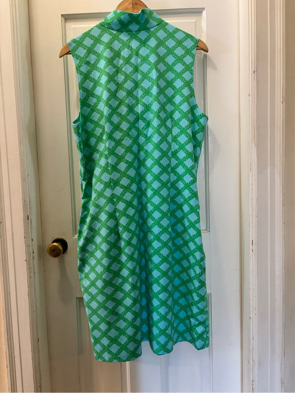 Sailor Sailor Green/aqua shift dress with 1/4 zip front size XL new without tags - Picture 2 of 8